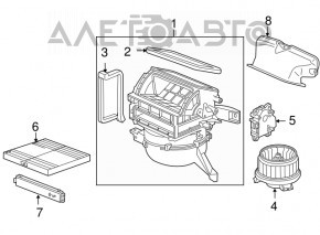 Motorul actuatorului pentru ventilatorul de încălzire Honda CRZ 11-16.