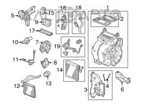 Motorul actuatorului pentru ventilatorul de încălzire și aer condiționat al Honda CRZ 11-16.