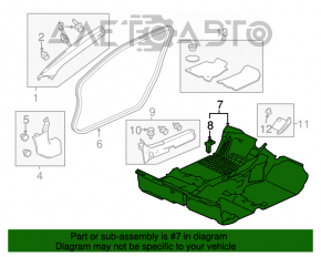 Acoperirea podelei pentru Honda CRZ 11-16