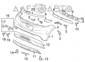 Губа заднего бампера Honda CRZ 11-16