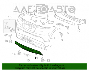 Губа заднего бампера Honda CRZ 11-16