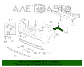 Suportul pentru bara spate dreapta exterior Honda CRZ 11-16