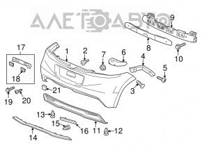 Amplificatorul pentru bara spate a mașinii Honda CRZ 11-16