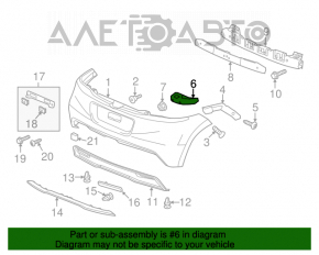 Suportul pentru bara spate stânga interior Honda CRZ 11-16