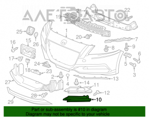 Grila bara stânga Honda CRZ 11-16 fără PTF