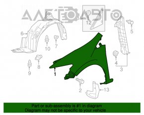 Крыло переднее правое Honda CRZ 11-16
