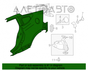 Четверть крыло задняя левая Honda CRZ 11-16
