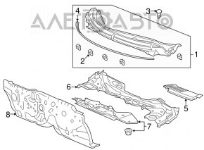 Grila stergatoarelor din plastic pentru Honda CRZ 11-16