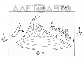 Фонарь правый Honda CRZ 11-16