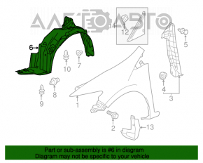 Подкрылок передний правый Honda CRZ 11-16