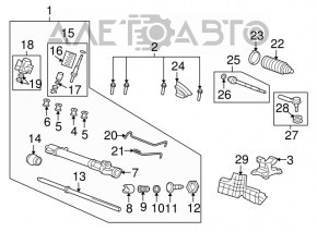 Capăt de direcție stânga Honda CRZ 11-12 nou OEM original