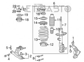 Suport amortizor față stânga Honda CRZ 11-16 nou aftermarket GSP