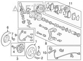 Placă de frână spate dreapta Honda CRZ 11-16 260/9mm ruginită.