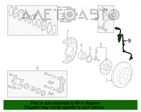Датчик ABS передний левый Honda CRZ 11-16