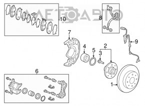 Placuta de frana fata dreapta Honda CRZ 11-16 260/21mm ruginită.