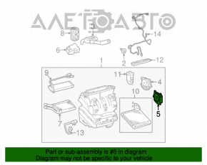 Actuatorul motorului care acționează încălzirea șoferului Toyota Prius V 12-17.