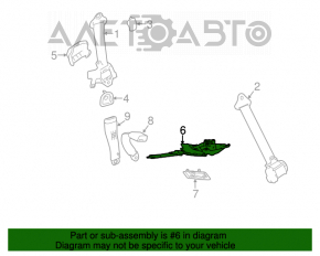 Centura de siguranță centrală spate pentru Toyota Rav4 13-18, neagră.