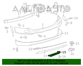 Protecția pentru bara de protecție spate dreapta pentru Toyota Rav4 16-18, nouă, originală OEM.