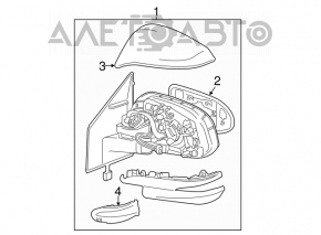 Oglindă laterală stângă Toyota Rav4 16-18 restilizată