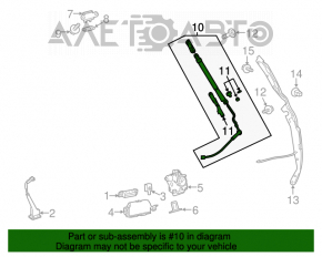 Amortizorul ușii portbagajului stâng Toyota Rav4 13-18 electric