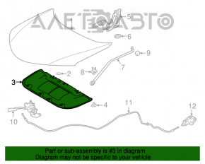 Izolația capotei Toyota Rav4 13-18 nouă OEM originală