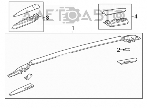 Рейлинги продольные в сборе с накладками Toyota Rav4 13-18