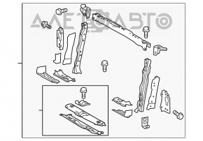 Televizorul panoului de bord al radiatorului Toyota Rav4 16-18 restyled.