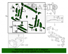 Televizorul panoului de radiatoare Toyota Rav4 13-15 pre-restilizare.