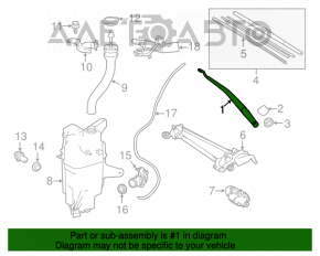 Поводок дворника правый Toyota Rav4 13-18