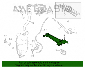 Trapezul curățătorului de parbriz cu motor pentru Toyota Rav4 13-18