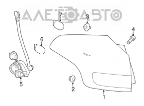 Lampa exterioară aripă dreapta Toyota Rav4 16-18 restilizată.