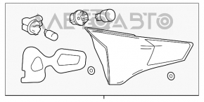 Lampa interioară pentru capacul portbagajului dreapta Toyota Rav4 13-15 pre-restilizare.