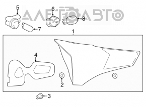 Lampa interioară pentru capacul portbagajului stânga Toyota Rav4 16-18 restyling