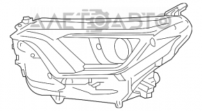 Фара передняя левая Toyota Rav4 16-18 голая рест