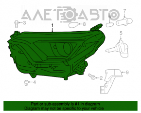 Far dreapta față Toyota Rav4 16-18, goală, restaurată.