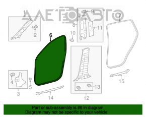 Garnitură de ușă pentru deschiderea ușii din față, dreapta, Toyota Rav4 13-18