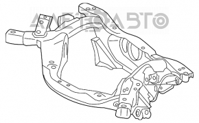 Подрамник задний Toyota Rav4 13-18 hybrid AWD