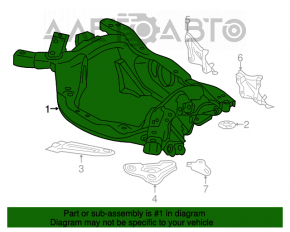 Bara spate pentru Toyota Rav4 13-18 hibrid AWD, crăpată, 1 bucată