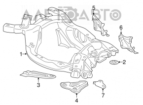 Bara spate pentru Toyota Rav4 13-18 hibrid AWD, crăpată, 1 bucată