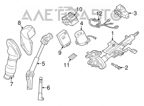 Coloana de direcție Toyota Rav4 13-18 hibrid cu EPS