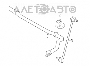 Stabilizatorul frontal Toyota Rav4 13-18