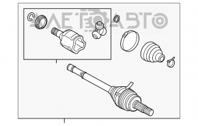 Привод полуось задняя левая Toyota Rav4 13-18