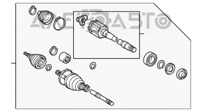 Ax cu roți față dreapta Toyota Rav4 13-18 hibrid nou, neoriginal GSP.