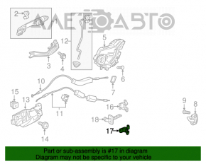 Петля двери нижняя задняя правая Honda CRV 12-16