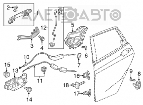 Петля двери нижняя задняя правая Honda CRV 12-16