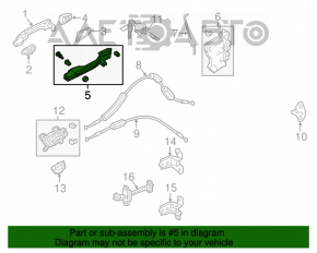 Механизм ручки двери передней левой Honda CRV 12-16