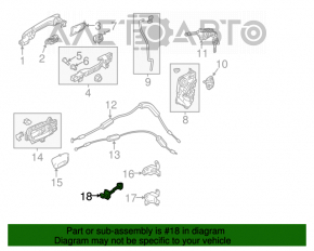 Limitatorul ușii din față stânga pentru Honda CRV 12-16