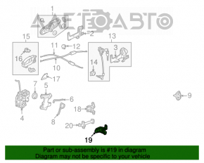 Петля двери нижняя передняя правая Honda CRV 12-16