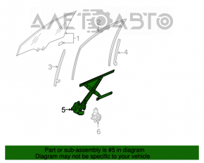 Стеклоподъемник с мотором передний левый Honda CRV 12-16