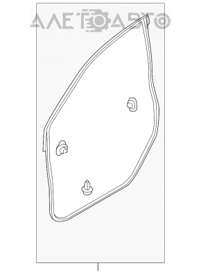Уплотнитель двери передней правой Honda CRV 12-16